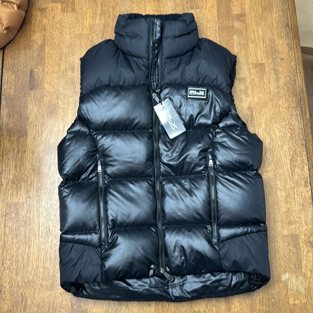 RLX Black Quilted Vest Mens Small